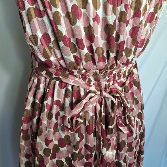 Motherhood Maternity Empire Fairy Dress Polka Dot Sleeveless Elegant Flowy Large - Picture 9 of 16